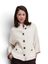 Beige gilet met grote bruine knopen Signe Nature