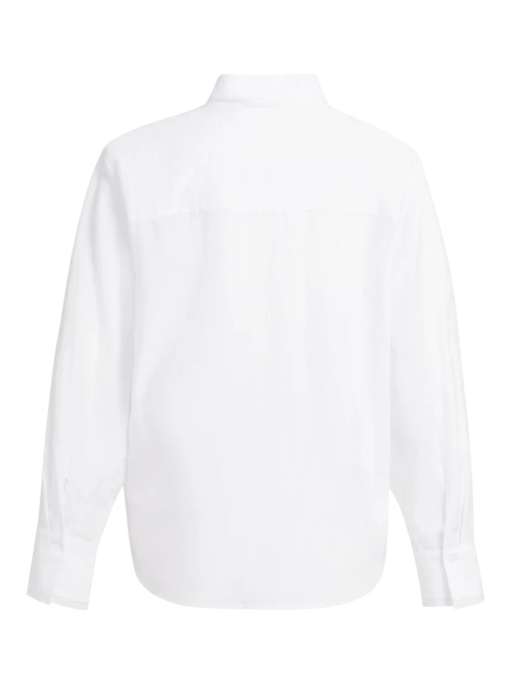 Witte blouse met kraagdetail en lange mouwen Yaya