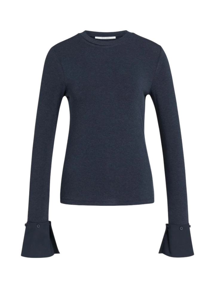 Blauwe t-shirts met afneembare manchetten Yaya