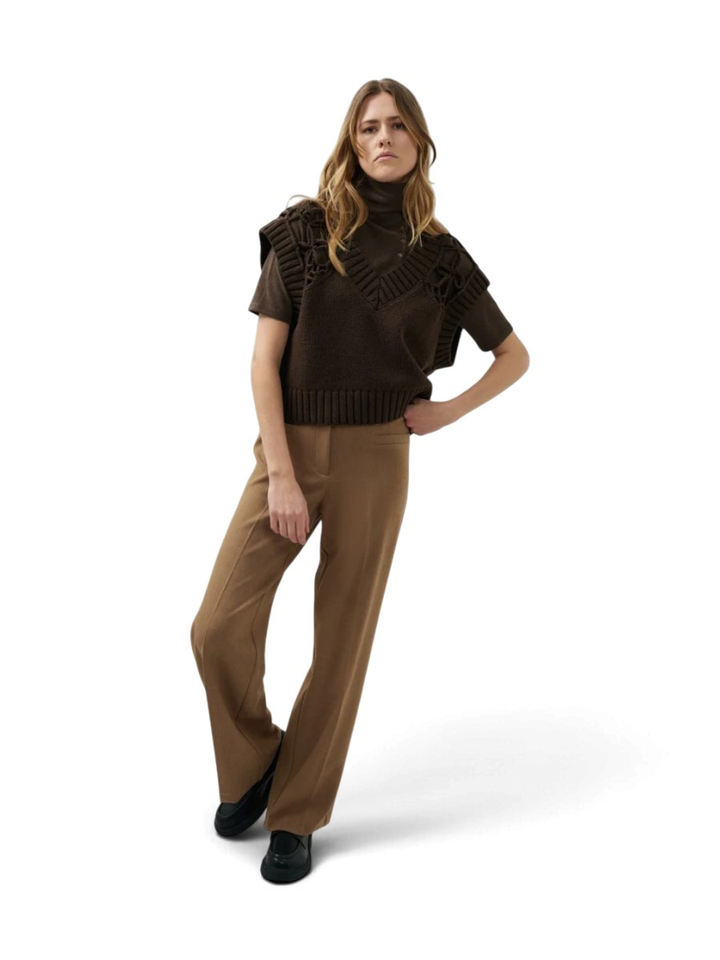 Bruine geklede broek Yaya