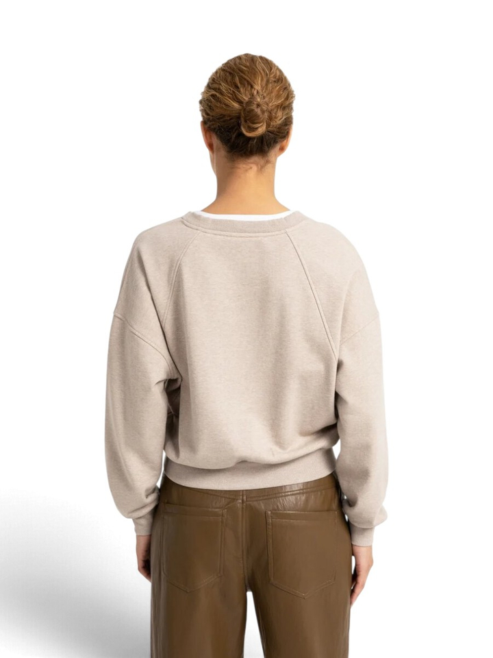 Beige trui met V-hals Yaya