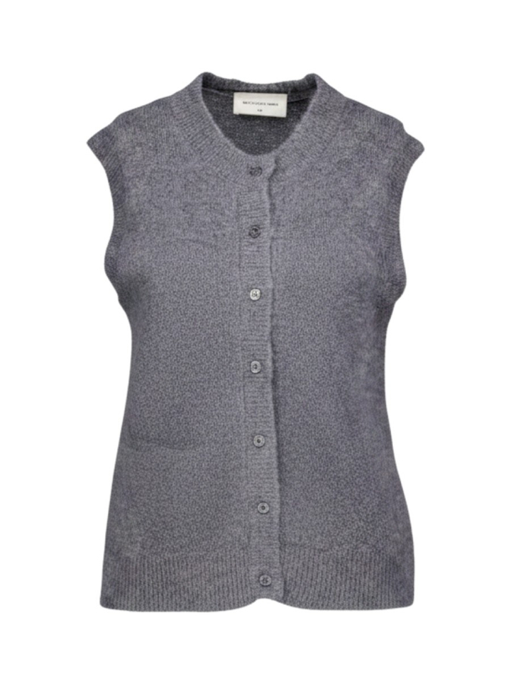 Blauwe mouwloze gilet Bondie Hope Msch 