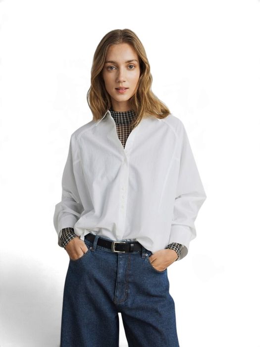 Witte blouse met kraag Susana Selmina Msch Copenhagen