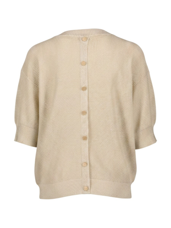 Sand trui met glitter en knoopdetail Nukus Kinty
