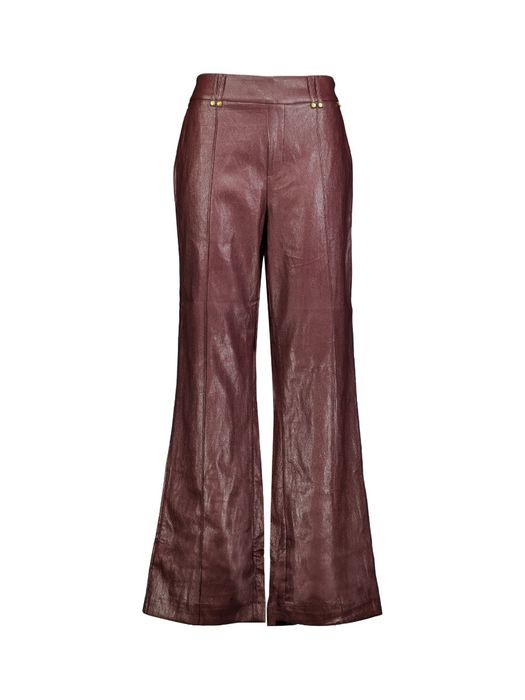 Bordeaux broek in een luxe leather-look Jill Nukus