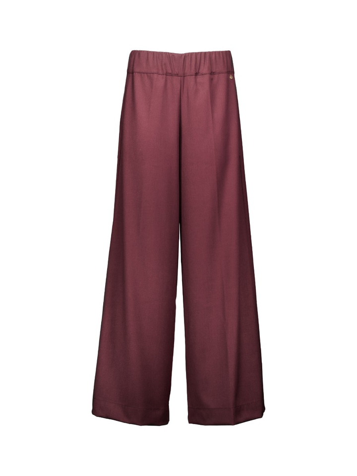 Bordeaux elegante wide leg broek Lieve Nukus