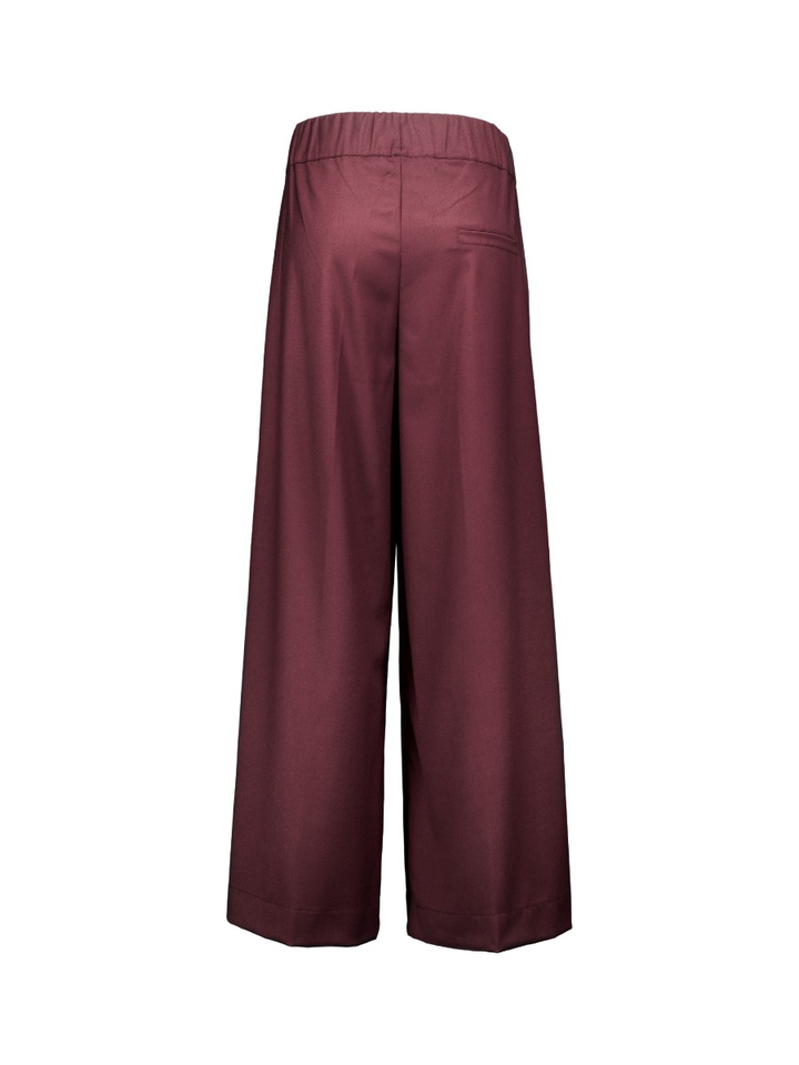 Bordeaux elegante wide leg broek Lieve Nukus