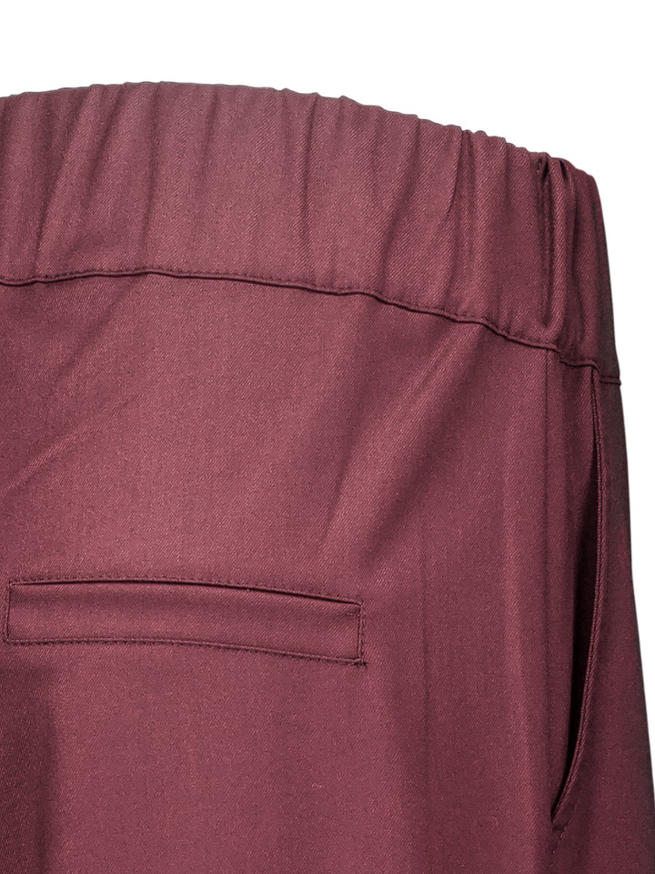 Bordeaux elegante wide leg broek Lieve Nukus