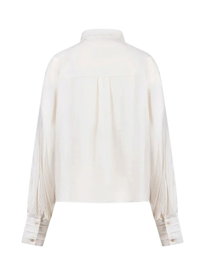 Witte bloes met strik Alexandra Nukus