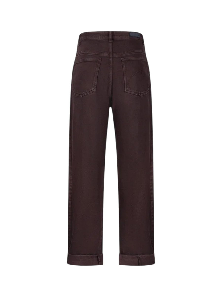 Bruine barrel fit jeans Petra Nukus 