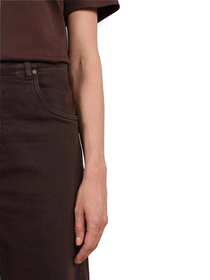 Bruine barrel fit jeans Petra Nukus 