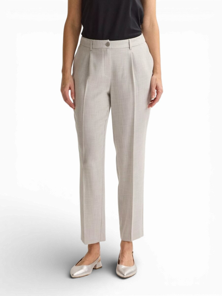 Lichtgrijze geklede broek Costa Mayerline