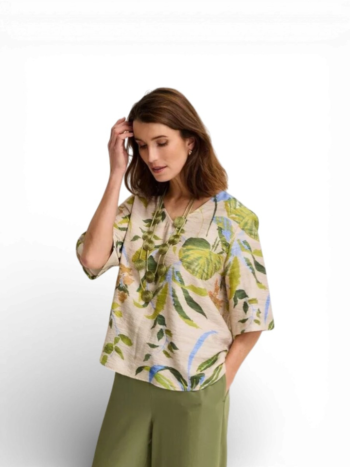 Beige bloes met bloemenprint Jadira Mayerline