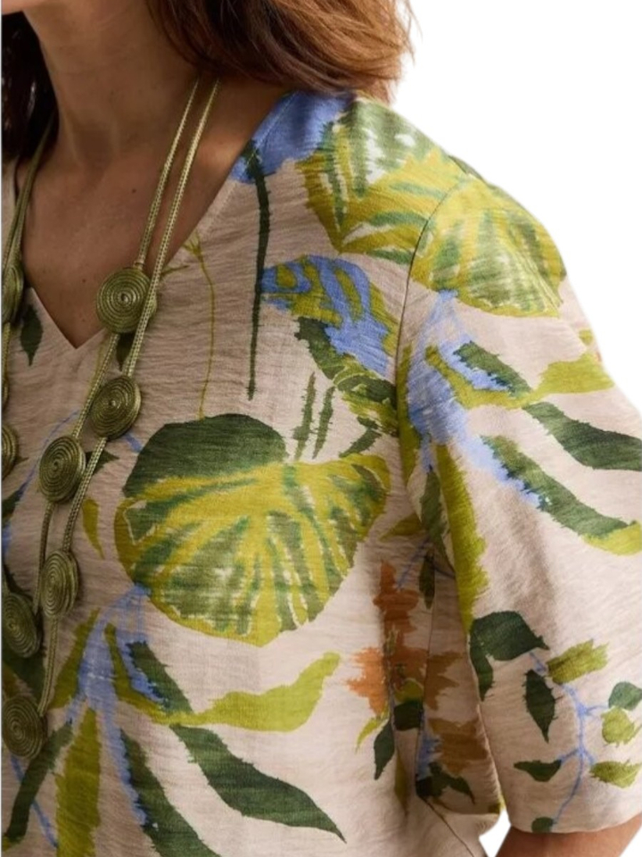 Beige bloes met bloemenprint Jadira Mayerline