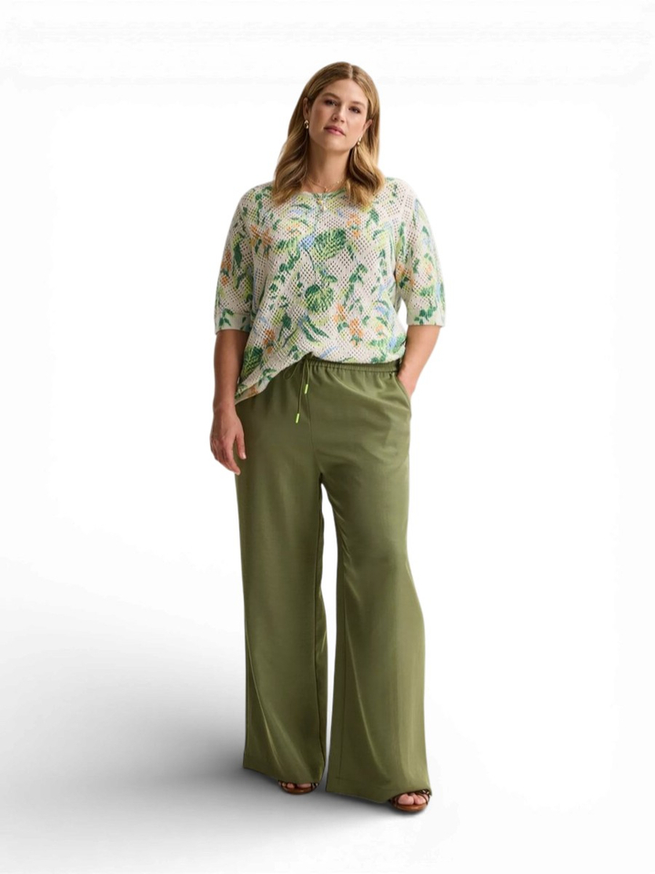 Ecru gehaakte trui met print Armani Mayerline