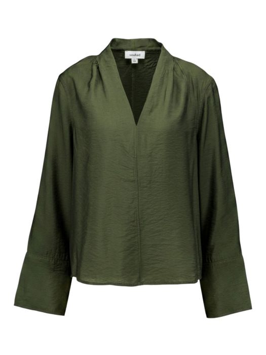 Kaki groene bloes Leodora Soaked In Luxery