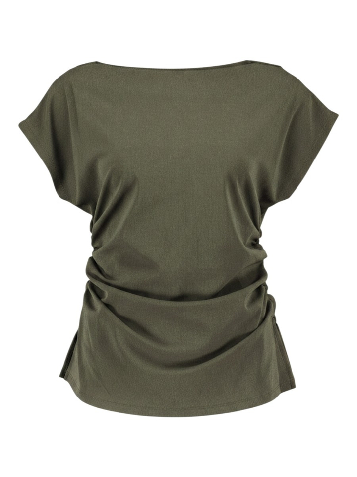 Kaki gedrapeerde mouwloze top Eirlys Tee Soaked 