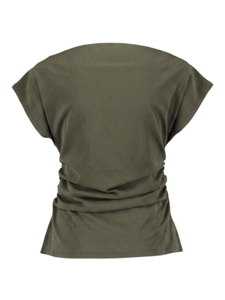 Kaki gedrapeerde mouwloze top Eirlys Tee Soaked 