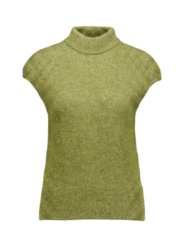 Groene gebreide mouwloze trui Anina Top Soaked In Luxery