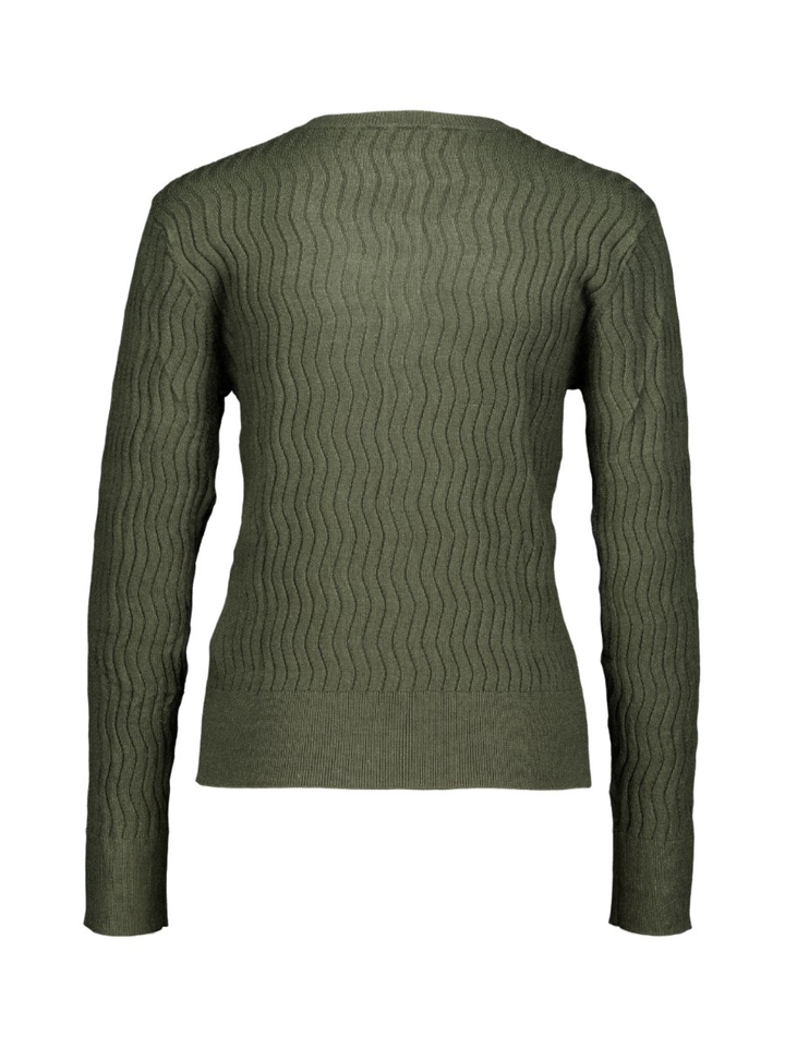 Kakigroene cardigan met knopen Spina Soaked