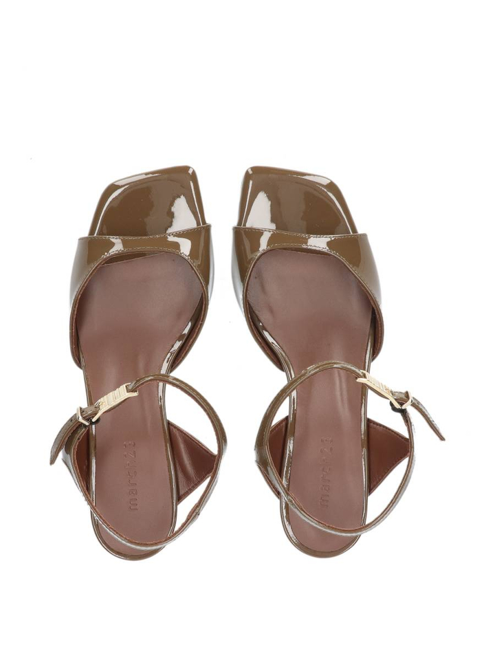 Olive patent lederen slingback Rebecc March 23