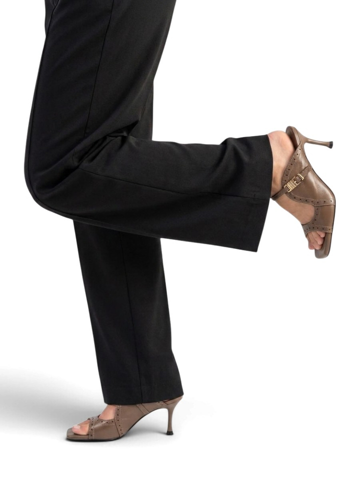 Taupe kleurige sandalen met hak Raven March23