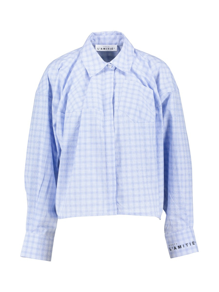 Blauwe katoenen oversized bloes Haute L'Amitie
