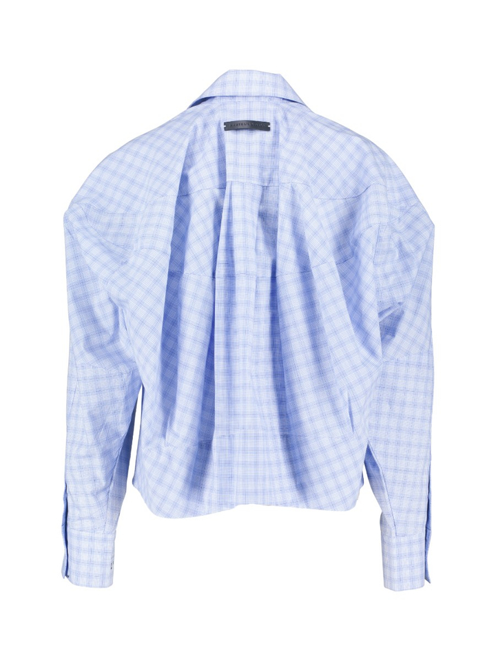Blauwe katoenen oversized bloes Haute L'Amitie