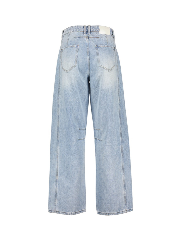 Lichtblauwe barrel fit jeans Haute L'amitie 