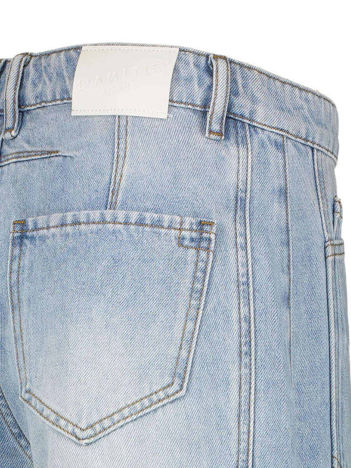 Lichtblauwe barrel fit jeans Haute L'amitie 