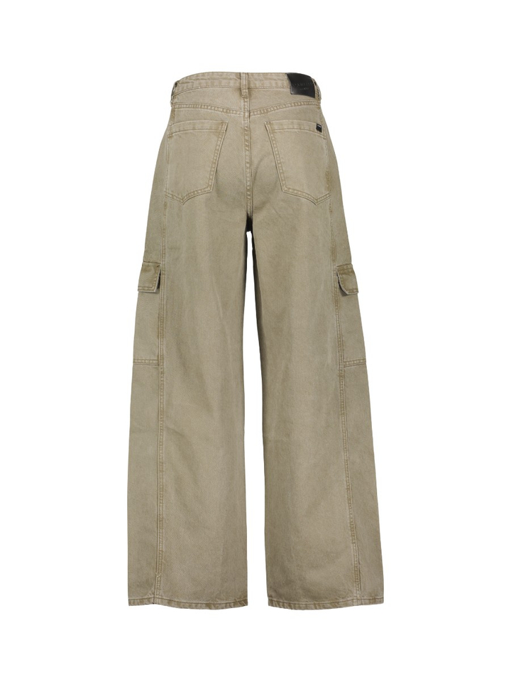 Kaki groene loose fit jeans met zakken Enigma Pocket Haikure