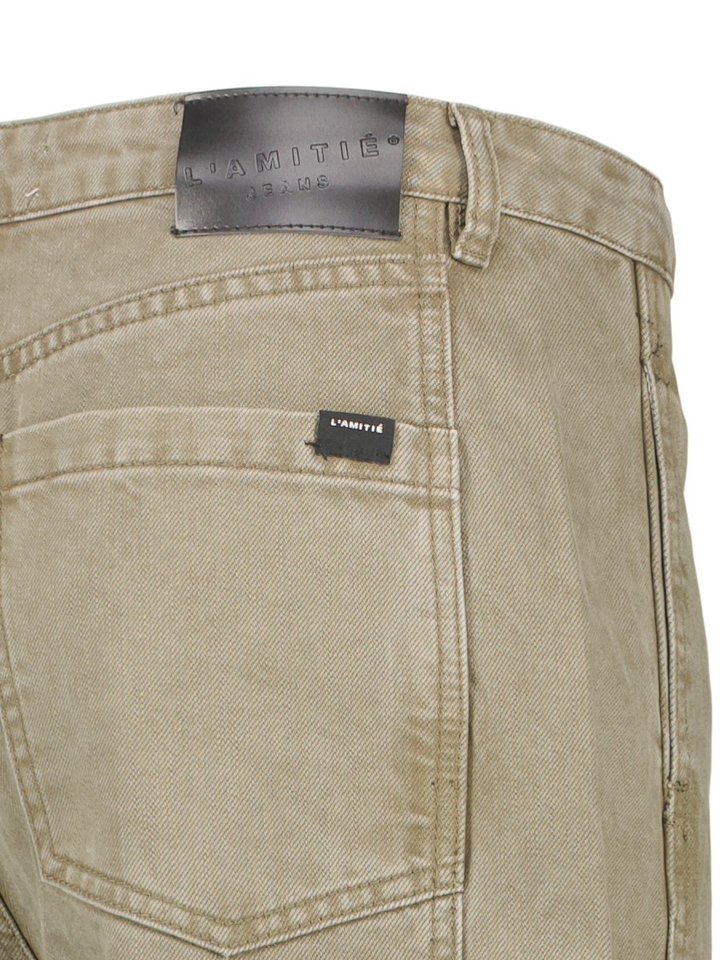 Kaki groene loose fit jeans met zakken Enigma Pocket Haikure