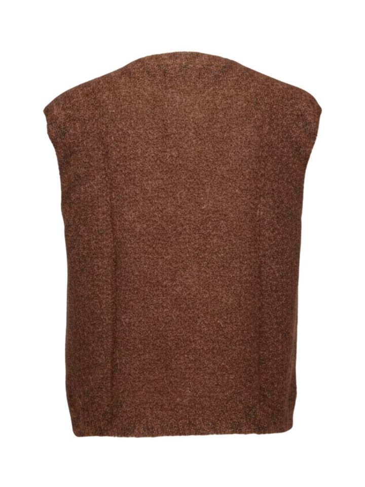 Bruine gebreide cardigan Achille Des Petits Hauts 