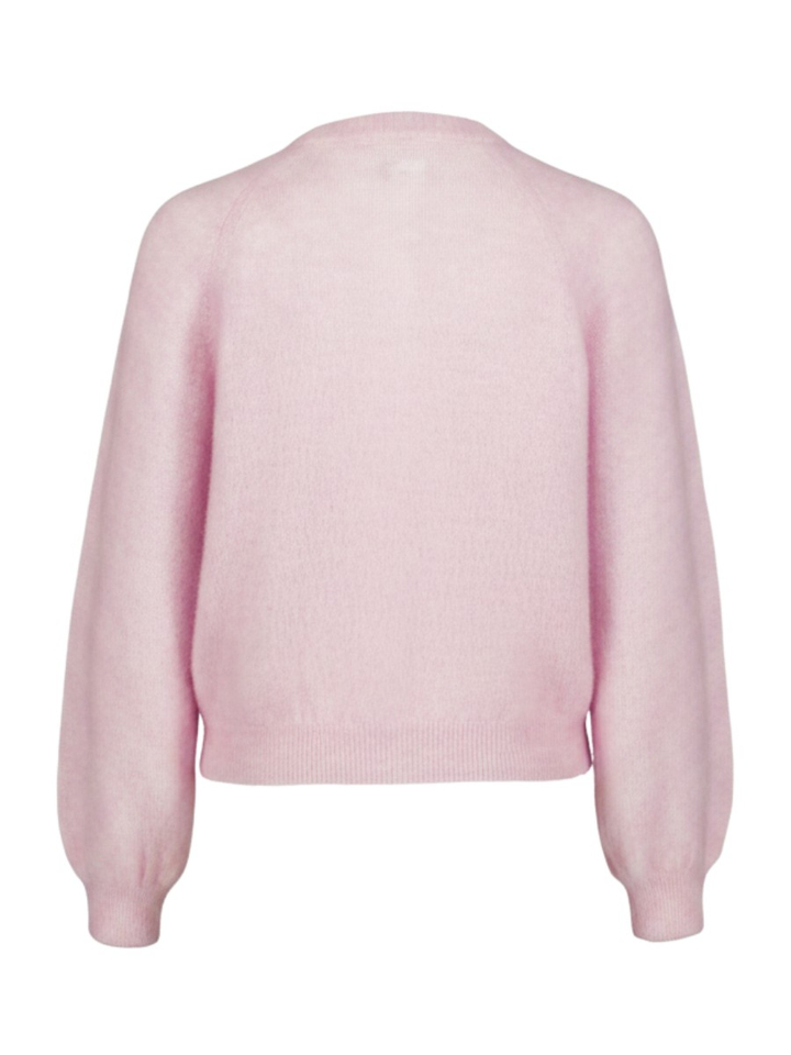Lichtroze gebreide cardigan Colombine Des Petits Hauts