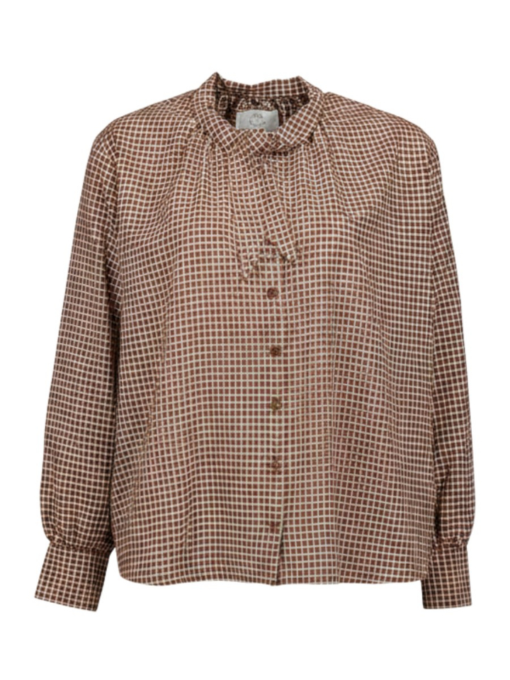 Bruin met wit geruite blouse SULVIA Des Petits Hauts Da Easy