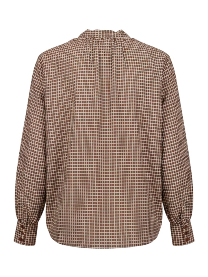 Bruin met wit geruite blouse SULVIA Des Petits Hauts Da Easy