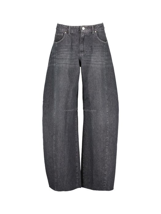 Donkergrijze wijde jeans Ariel Noir'N'Bleu