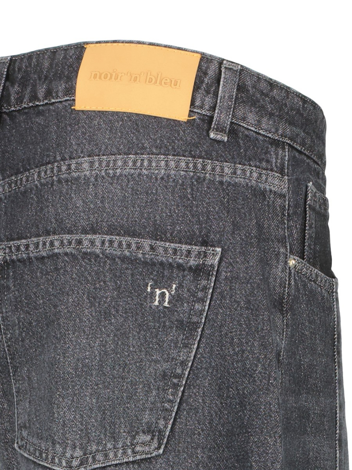 Donkergrijze wijde jeans Ariel Noir'N'Bleu