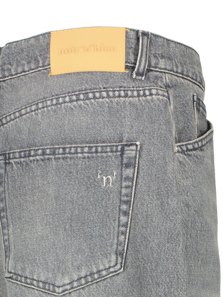 Grijze wijde jeansbroek Antea Noir'N'Blue