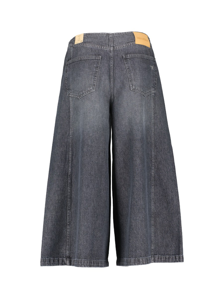 Donkergrijze short jeans Edeline Noir'N'Bleu