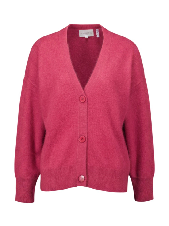 Roze cardigan uit mix van wol en kasjmier Les Tricots De Lea