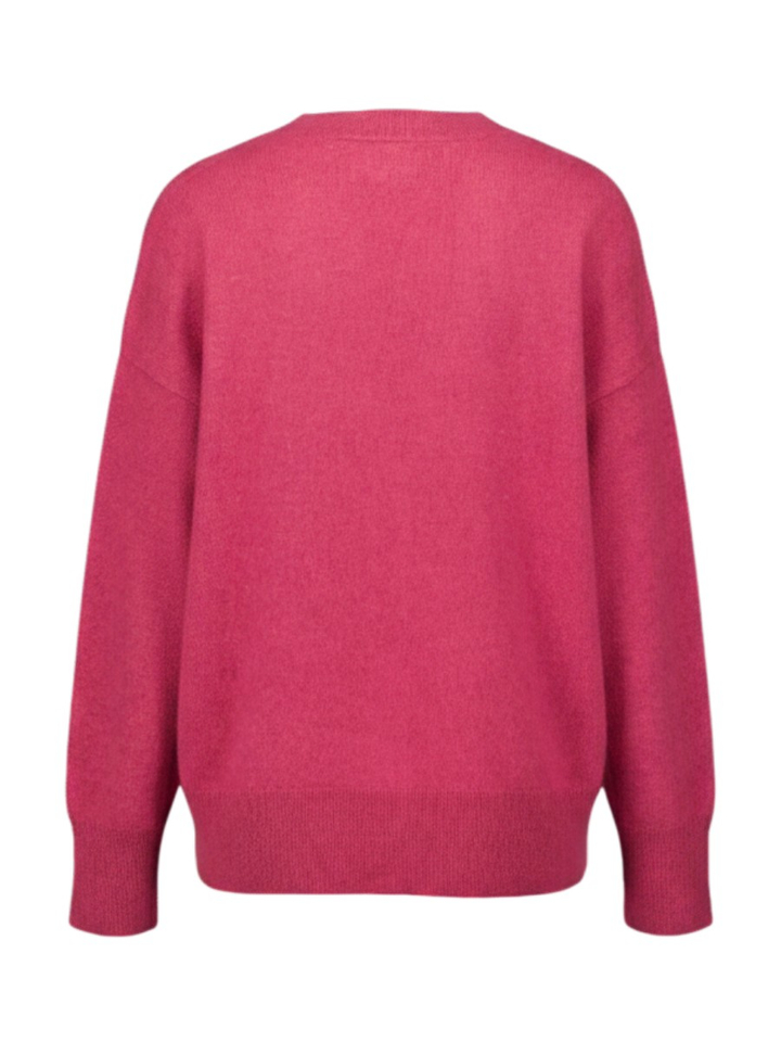 Roze cardigan uit mix van wol en kasjmier Les Tricots De Lea