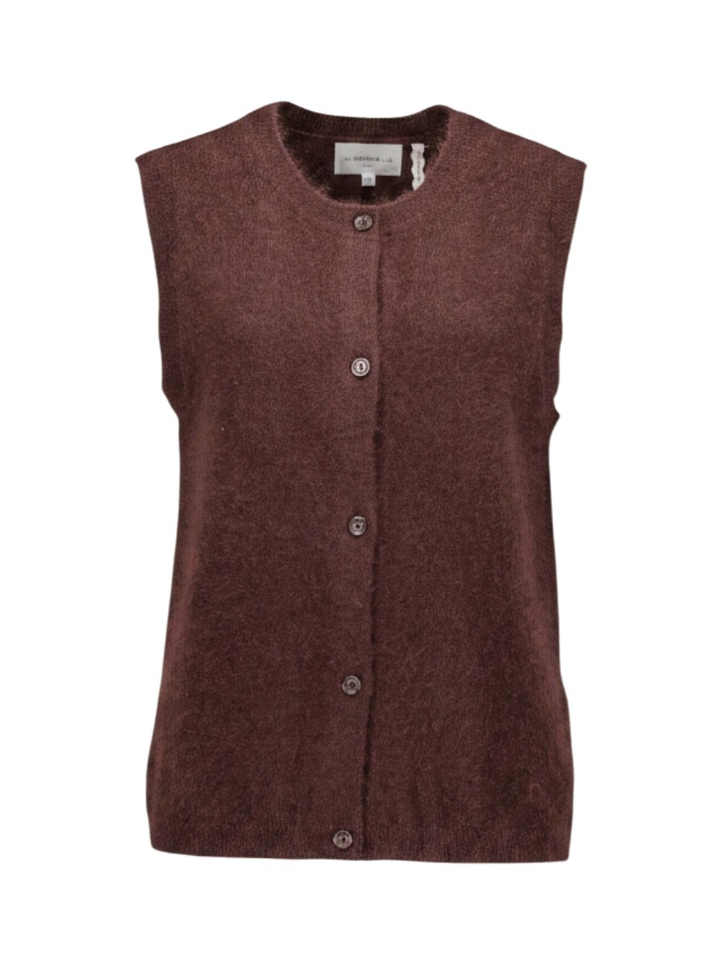 Bordeaux cardigan in mix van wol en kasjmier Gaspesie Les Tricots De Lea