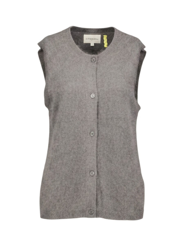 Grijze cardigan uit mix Wol en Kasjmier Les Tricots