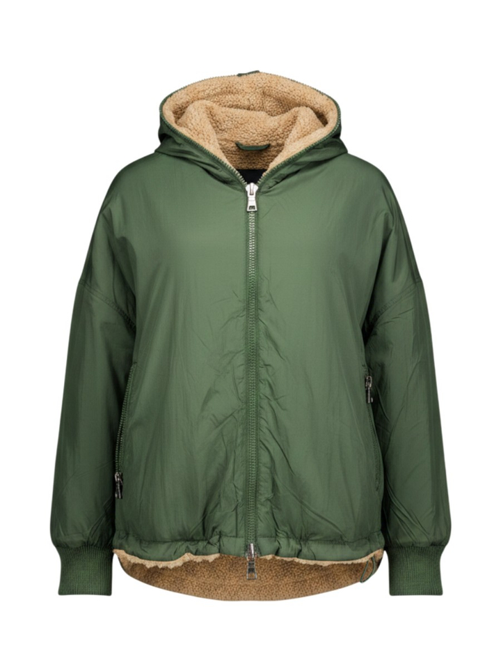Groene jas met teddy Arno Como