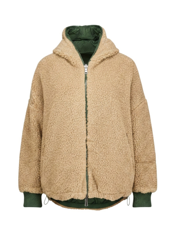 Groene jas met teddy Arno Como