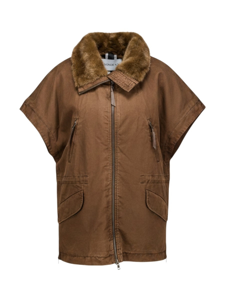 Donkerbruine bodywarmer Javicia Blonde NO8