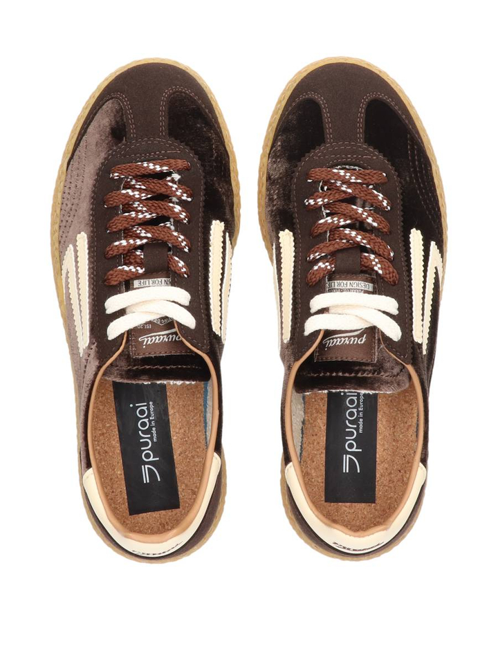 Bruine lage sneakers Puraai