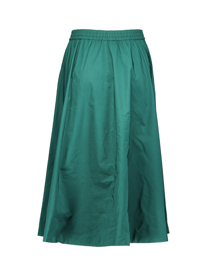 Donkergroene midirok met A-lijn Keely Essentiel
