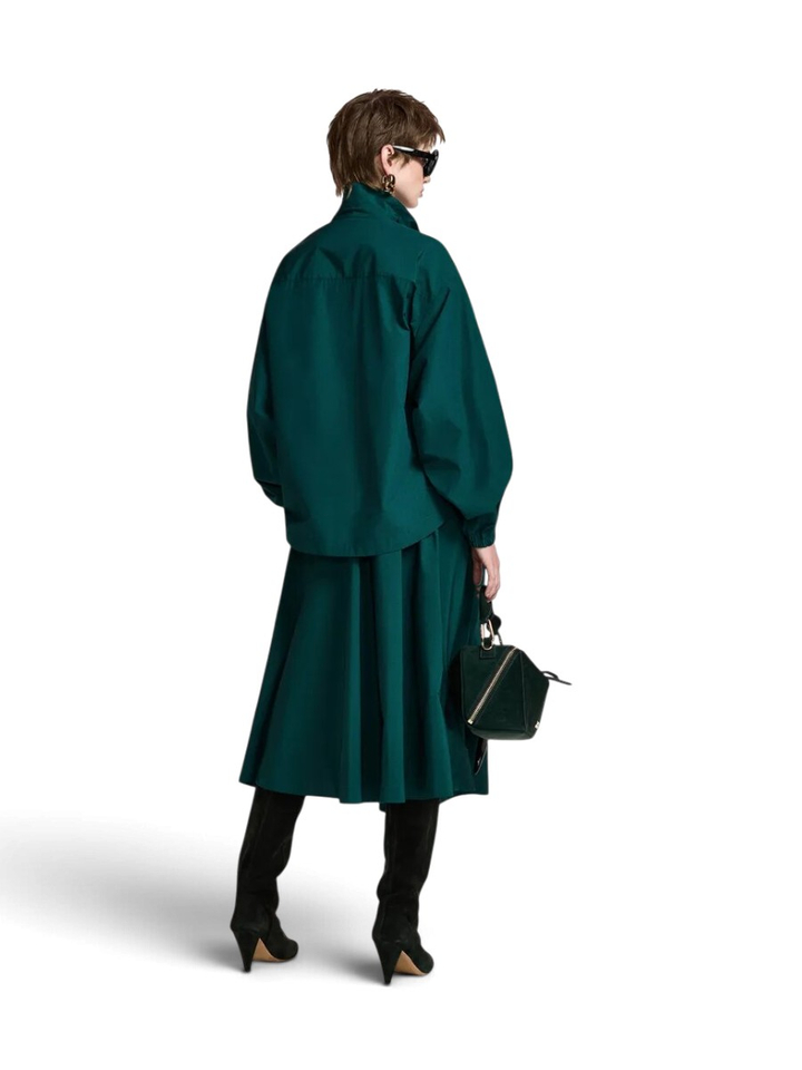 Donkergroene midirok met A-lijn Keely Essentiel